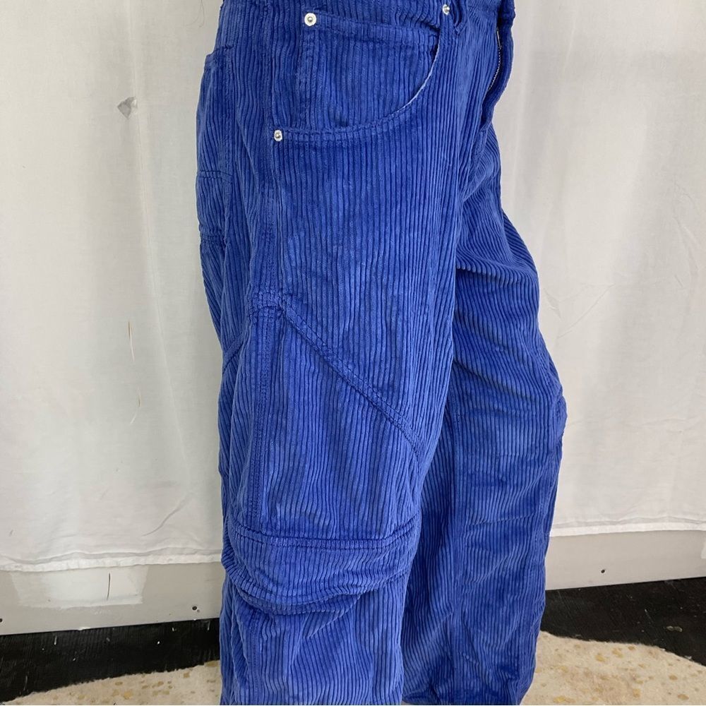 Urban Outfitters BDG Y2K Wide Leg Relaxed Cargo Corduroy Skater Pant Blue 31 - Picture 6 of 17
